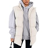 PRETTYGARDEN Women's Puffer Jacket Vests 2026 Fall Casual Sleeveless Stand Collar Zip Up Coats Warm Winter Outerwear