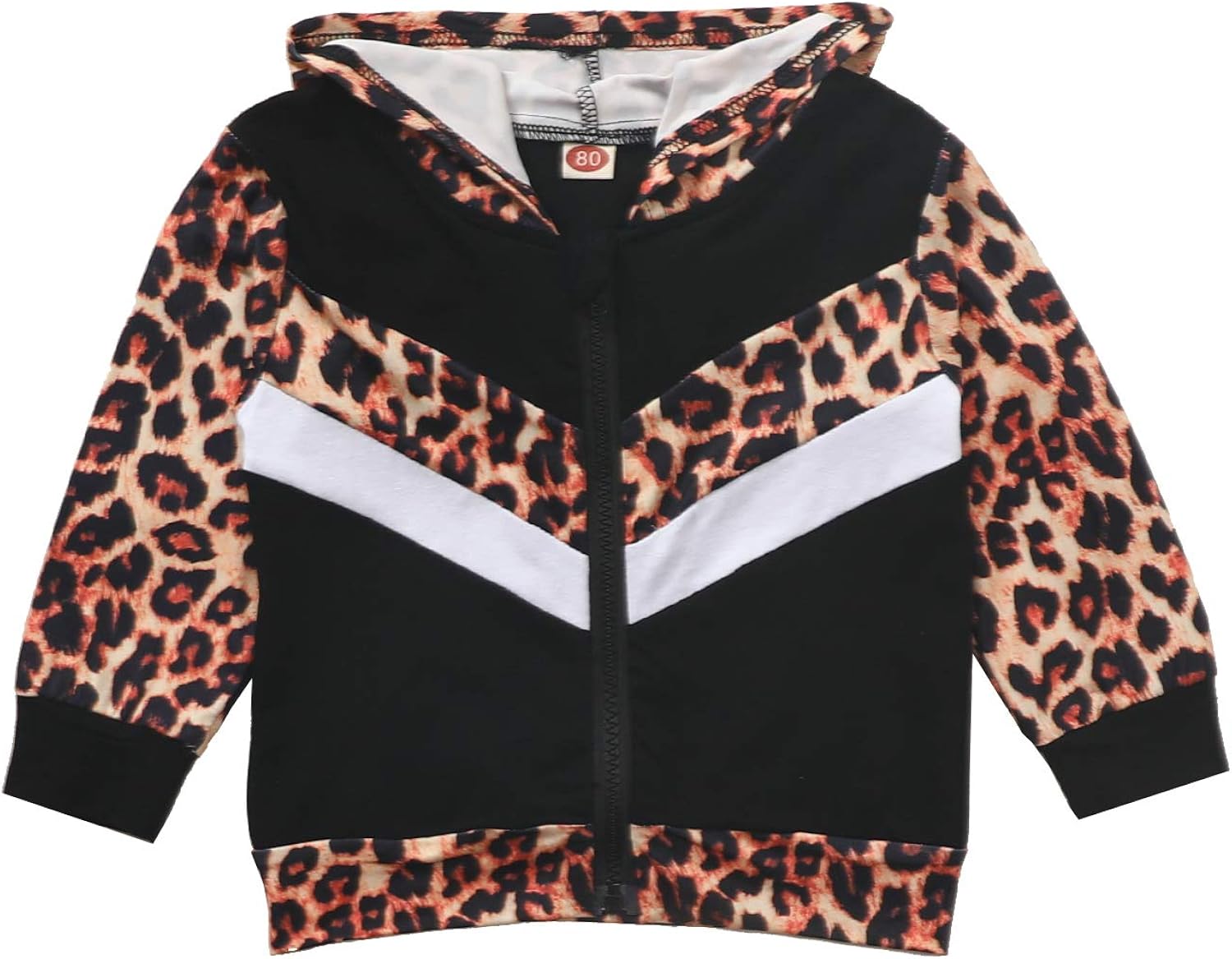 Toddler Baby Girl Leopard Print Zipup hoodie Lightweight