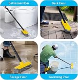 KeFanta 2 in 1 Scrape Brush with Long Handle 127 cm Patio Deck Scrubber view 4