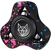 FREELOVE Metal Fidget Spinner for Adults, Upgraded Fox, Stainless Steel Fidget Toys, High Spin Long Spinning Finger Gyro, Small Mini Fidget Block, Silent Bearings EDC for Men Anxiety Cool