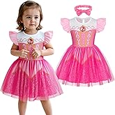 COTRIO Infant Baby Girls Princess Dress Halloween Costumes Toddler Tulle Tutu Fancy Party Dress Birthday Outfit with Headband
