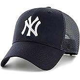 Officially Licensed New York Navy Mesh Trucker MVP Baseball Hat Classic Adjustable Embroidered Primary NY Blue/White Team Logo Structured Snapback Sports Cap