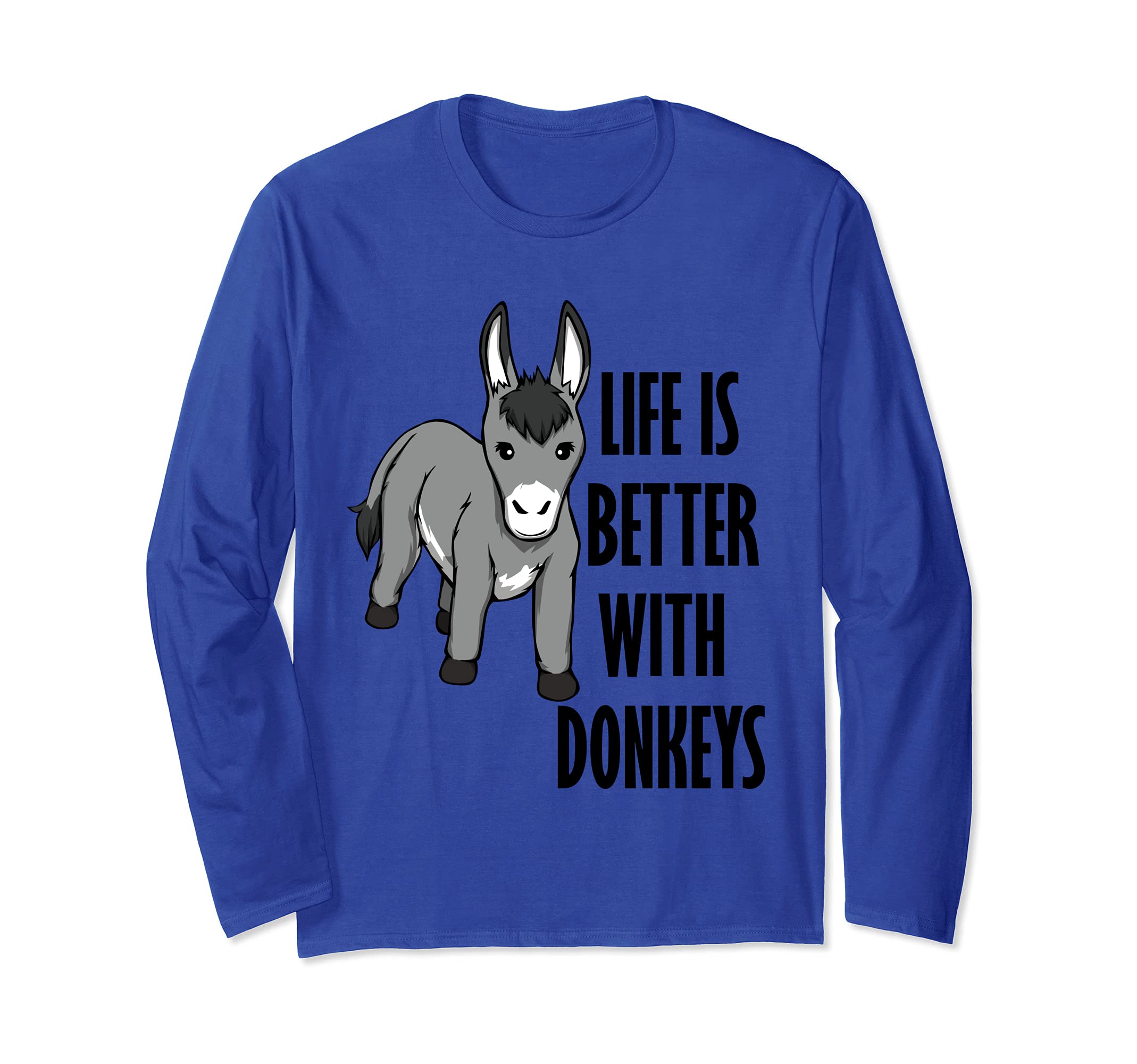 Ironic Life With Baby Donkey Mule Long Sleeve T-Shirt