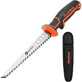 GreatNeck 74027 Rasping Jab Saw and Sheath, Drywall Cutter, Hand Saw for Drywall, For Keyhole Saw Kit, Sheetrock Saw, Ergonomic Handle, 8 TPI
