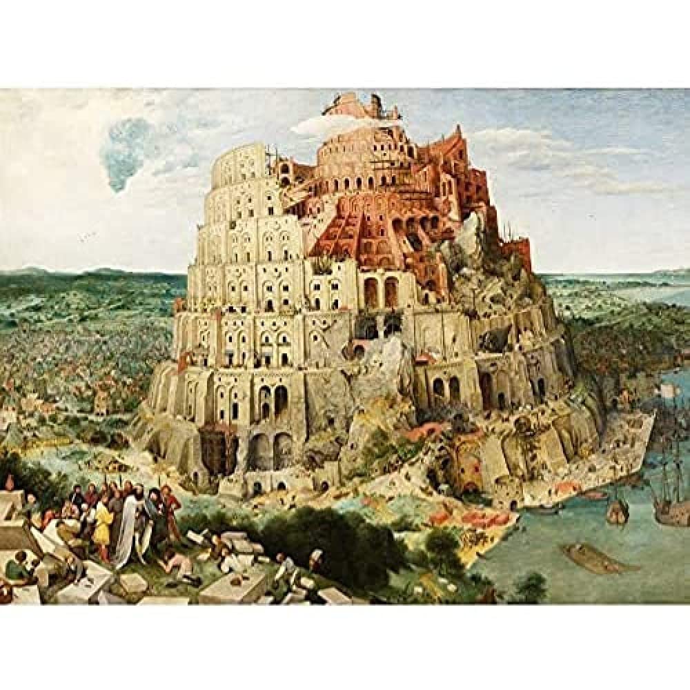 Pieter Bruegel The Elder The Tower Of Babel Vienna Edited Art Print Canvas Premium Wall Decor Poster Mural