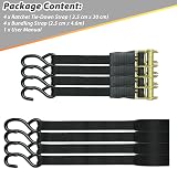 Ohuhu Ratchet Straps 4 Pack 4.6m x 25mm 680kg Break Strength view 7