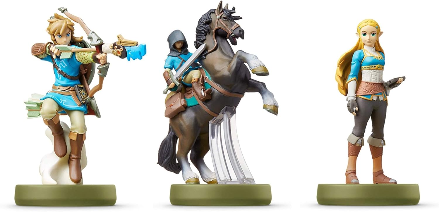 Amazon Co Jp 任天堂 Amiibo ゼルダの伝説 ブレス オブ ザ ワイルド 3種セット リンク 弓 リンク 騎乗 ゼルダ ゲーム