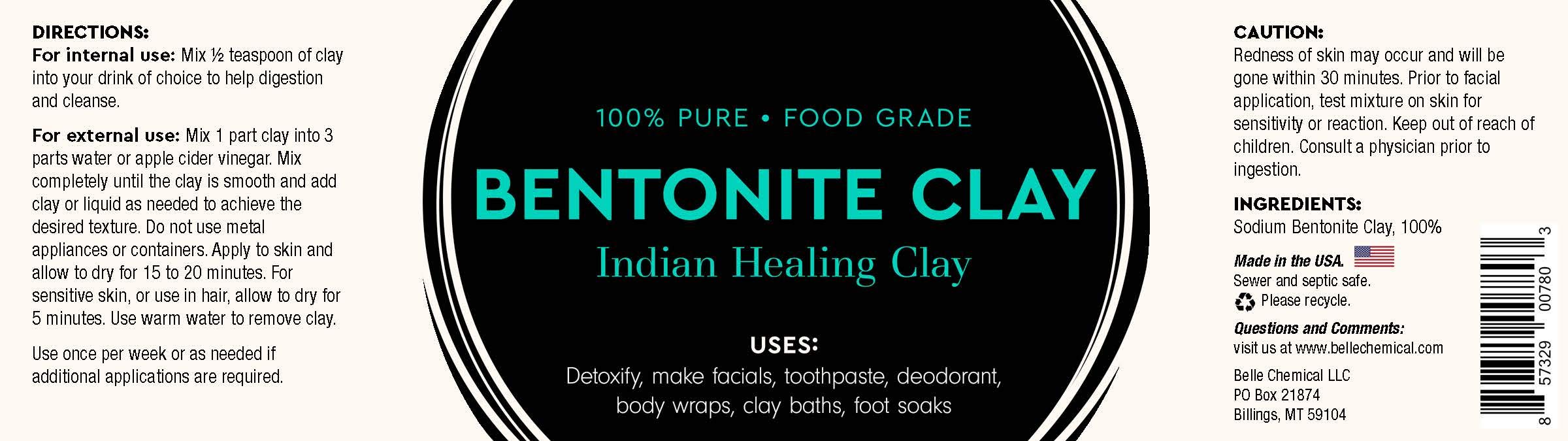 Food Grade Sodium Bentonite Clay - Powder - 1 Pound