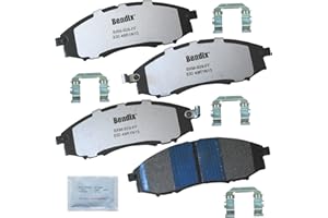 Bendix Fleet Metlok MKD830FM Semi-Metallic Front Brake Pads for Nissan Frontier 2004-2003, Xterra 2004-2000