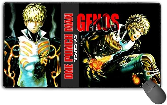 Amazon Com Professional Laptop Mac Mouse Pad With Stitched Edges Extra Large Water Resistant Mouse Mats One Punch Man Manga Genos Hot Kawaii Gaming Keyboard Pad For Teens Home Office Products