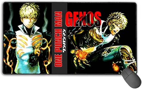 Amazon Com Professional Laptop Mac Mouse Pad With Stitched Edges Extra Large Water Resistant Mouse Mats One Punch Man Manga Genos Hot Kawaii Gaming Keyboard Pad For Teens Home Office Products