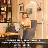 Trayvespace SAD Light Therapy Floor Lamp 10000 Lux UV-Free 5 Temp 18W view 3