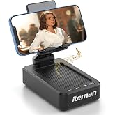 JTEMAN Cell Phone Stand with Bluetooth Speaker,Birthday Gifts for Men Women | Big Sound &amp; Clear Audio,Cool Tech Gadget Wireless Speaker, Unique Ideal Gifts, Foldable Adjustable Phone Stand for Desk