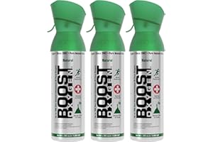 Boost Oxygen Medium Natural 5L Canister | Respiratory Support for Aerobic Recovery, Altitude, Performance & Health (3 Pack)