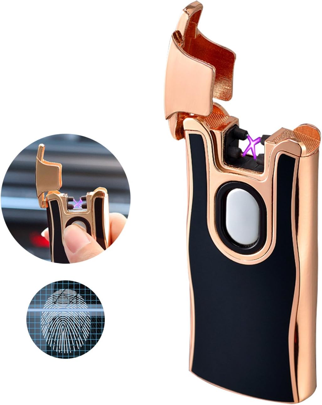 Pantheraa Lighters Plasma Arc Lighter USB Coil Electric Cigarette Lighter 2-in-1 USB Rechargeable Windproof Flameless Electrical Arc Cigar Lighter