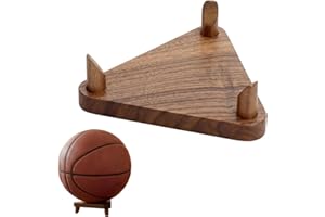 Solid Walnut Ball Display Stand, Basketball Football Soccer Holder Rack, Autographed Sports Memorabilia Showcase, Premium Woo