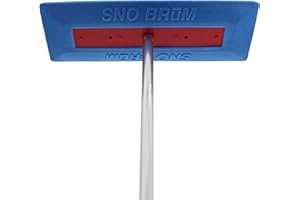 SNOBRUM - Snow Remover for Cars and Trucks - 28 to 63 Inch Automotive Snow Brush with Foam Head and 4 Piece Handle - Push-Broom Design - No-Scratch Snow Removal - 1 Pack