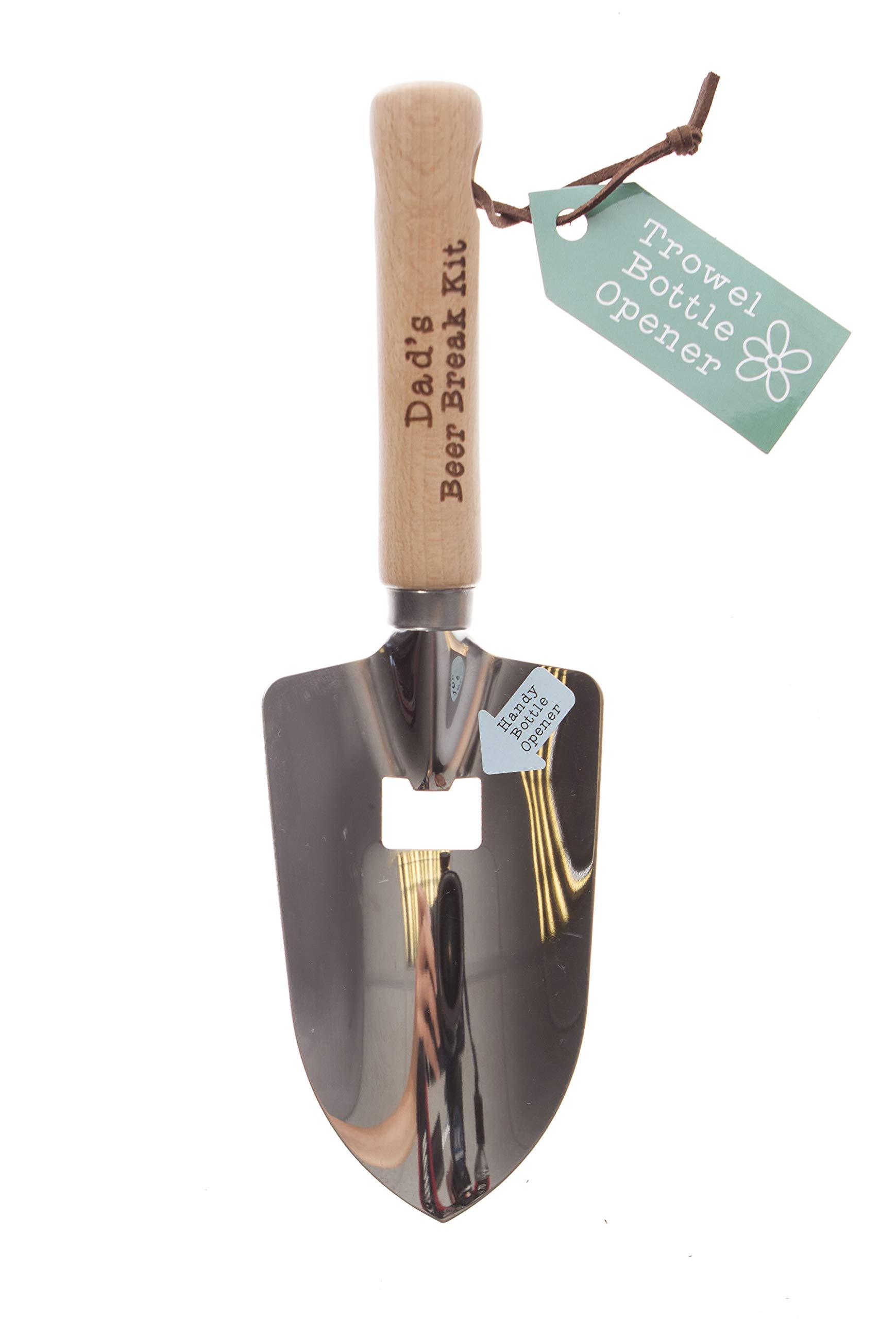 Boxer Gifts 'Dad's Beer Break Kit’ Novelty Trowel Bottle Opener | Sturdy Wooden Handle | Perfect Garden Gift for Father's Day, GC1302