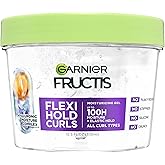Garnier Fructis Flexi Hold Curls Moisturizing Gel, Curl Hair Styling Gel with Hyaluronic Moisture Complex, Provides Up to 100HRs of Moisture &amp; Definition For All Curl Types, 12.5 Fl Oz