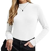 PrinStory Womens Tops Dressy Casual Summer Cute Tops Mock Turtleneck Business