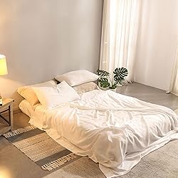 GHUIPRO 100% Linen Sheets King Size, Natural French