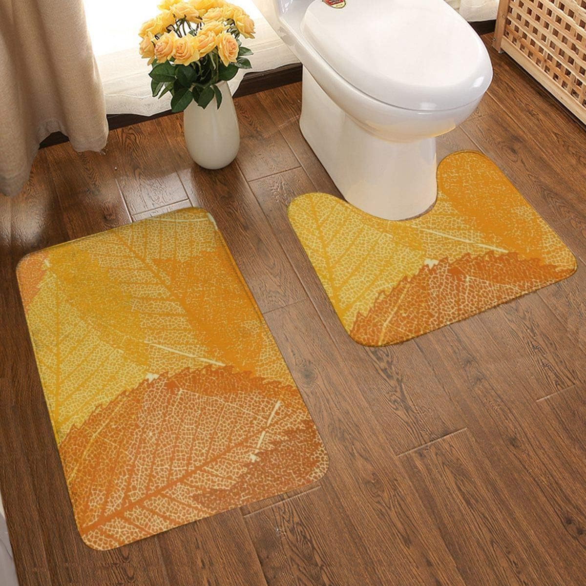 Bathroom Rugs Sets 2 Piece Abstract Happy Thanksgiving Day