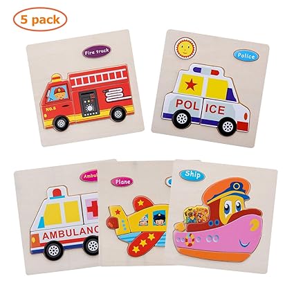  Wooden Jigsaw Puzzles For Toddlers Age 3 4 5 6
