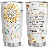 Biomlon 65th Birthday Gifts for Women Tumbler 20oz, Best Gifts for 65 Year Old Woman/Her/Mom/Grandma Mug, Happy 65th Birthday Decorations