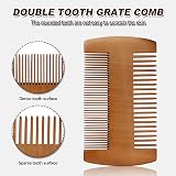 TakFree Beard Brush Comb Set for Men Wooden Boar Bristle Beard Grooming Kit view 4