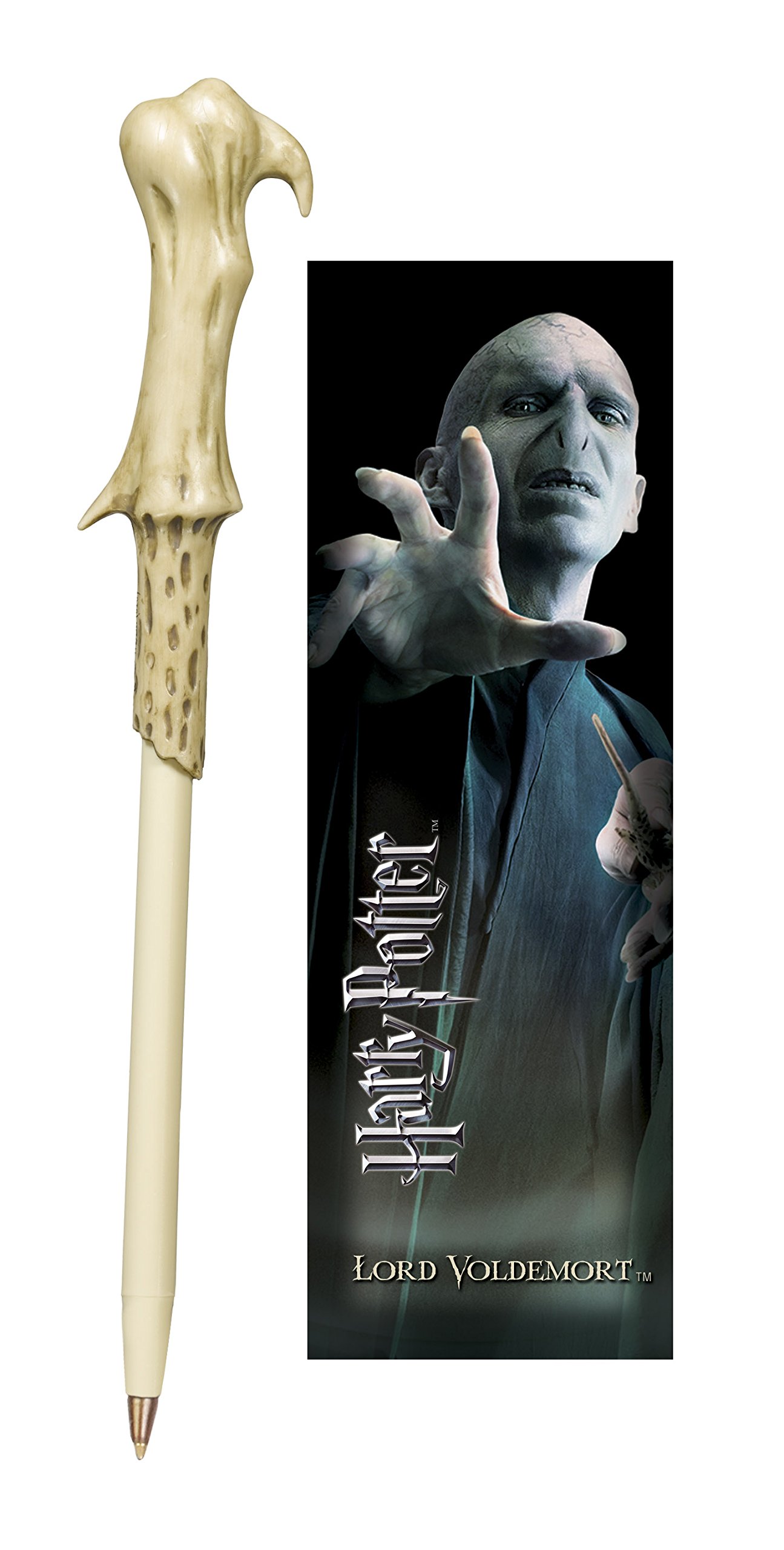 The Noble Collection Harry Potter Lord Voldemort Wand Pen and Bookmark - 9in (23cm) Stationery Pack - Officially Licensed Film Set Movie Props Wand Gifts