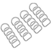 BEYOURD 3/4 inch Metal D Ring, Heavy Duty Stainless-Steel Dee Rings, Welded Solid for Dog Collars, Backpacks, Webbing Straps