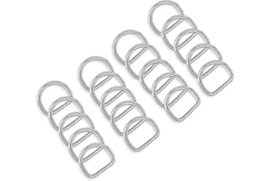 BEYOURD 3/4 inch Metal D Ring, Heavy Duty Stainless-Steel Dee Rings, Welded Solid for Dog Collars, Backpacks, Webbing Straps