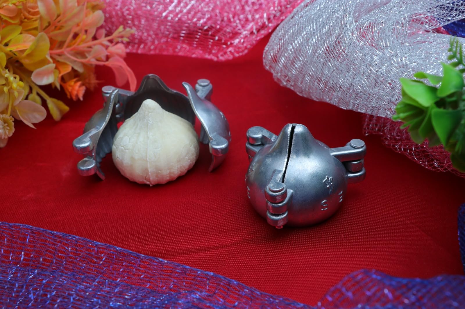 Garden Of Arts Modak Maker Mould – Aluminium Modak Sancha for Ganpati, Diwali, Dussehra & Other Festivals – Set of 2