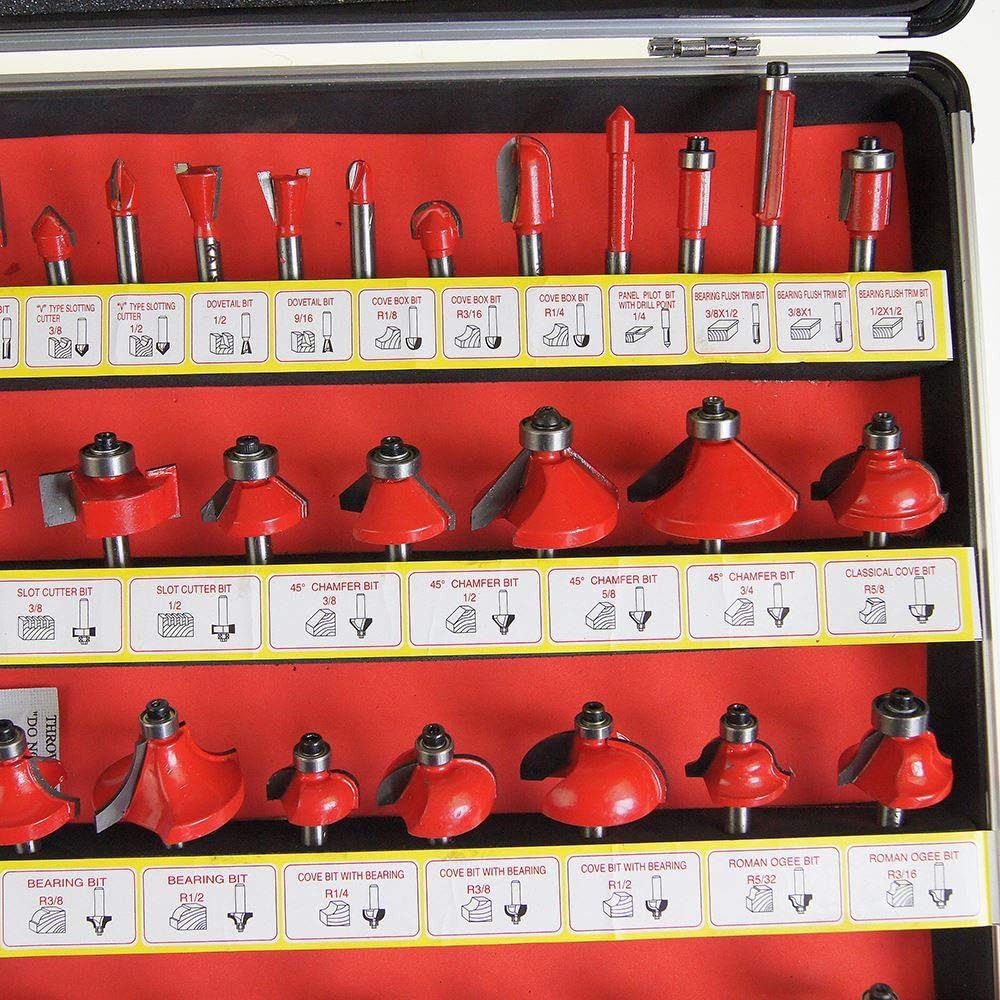 Router Bit Set, KATSU 50PCs 1/4 Inch Shank Carbide Tipped Router Bits Set - Image 5