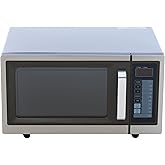 FSE Commercial Microwave with Digital Touch Pad Control, 1 Cubic Feet Interior, Stainless Steel, 1000 Watts, UL and NSF Approved