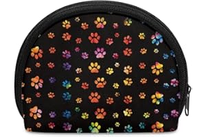 Vanideaoty Coin Purse Colorful Paw, Cash Organizer Pouch Coin, Card Wallet for Kids Children