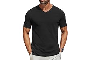 COOFANDY Men's T Shirts Short Sleeve Classic V Neck T-Shirt Casual Summer Basic Tee Shirt