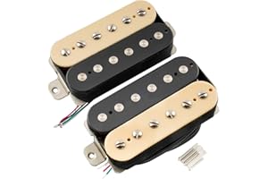 Musiclily Pro LP-OMHA Alnico 5 Uncovered Humbucker Neck Bridge Pickups Set 7.5K/16K for Electric Guitar, Zebra
