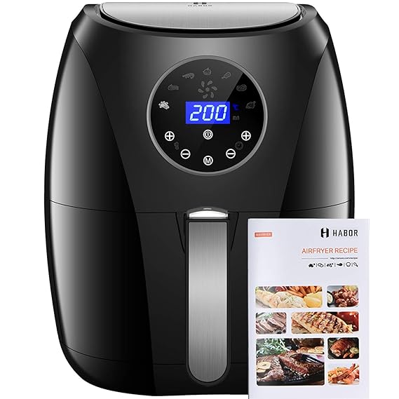 Upgraded HABOR Air Fryer Oven Oil Free(Free Airfryer Recipe), Hot Air