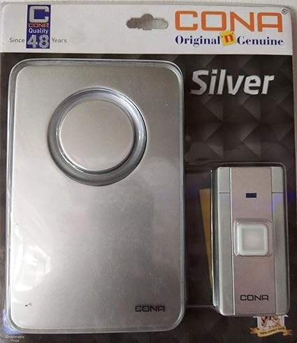 Cona Silver D.C. Wireless Door Bell