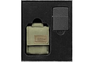 OD Green Pouch and Black Crackle Lighter Gift Set