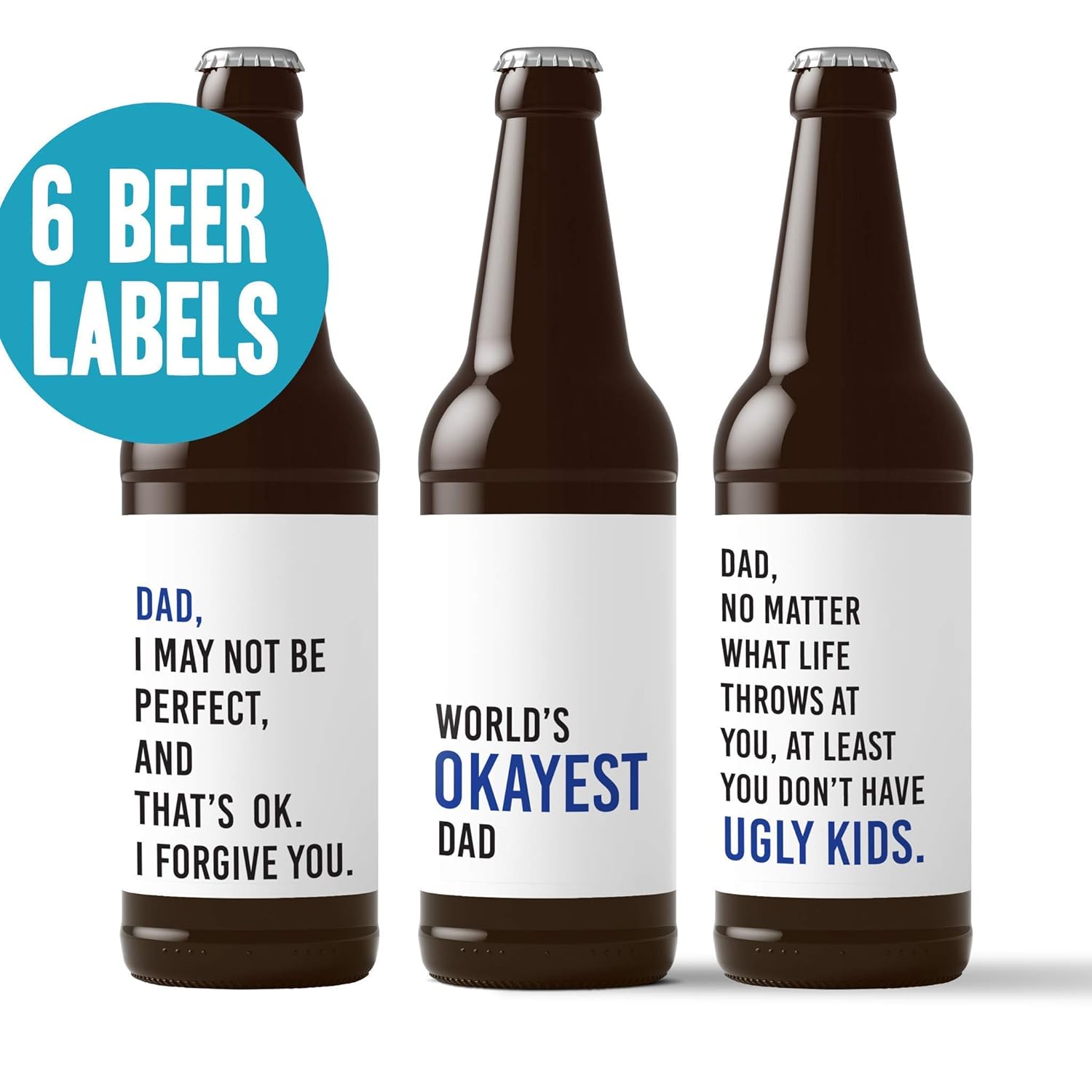 Amazon Com Perfect Father S Day Gift Dad 6 Pack Of Funny Father S Day Themed Beer Bottle Labels Peel And Stick Bottle Stickers You Re Not A Regular Dad You Re A Cool Dad