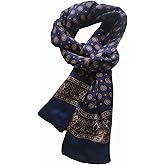 XUYUZUAU Mens 100 Silk Scarf Double Layers Fashion Wrap Neckerchief Formal Business Casual Party