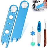 Quick Threading Device for Sewing Machine, 4 in 1 Sewing Machine Needle Threader, Multifunctional Automatic Quick Threading Tool, Needle Threader Magnetic Sewing Tool with Suture Remover and Scissors