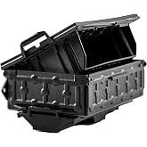 YakAttack TracPak with PicPocket QuickDraw - Black | Track Mount Storage Box with Spring-Loaded Lid | Quick Release Base &amp; Labels Included | Vertical or Horizontal Mount | Made in USA