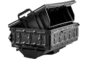 YakAttack TracPak with PicPocket QuickDraw - Black | Track Mount Storage Box with Spring-Loaded Lid | Quick Release Base & Labels Included | Vertical or Horizontal Mount | Made in USA