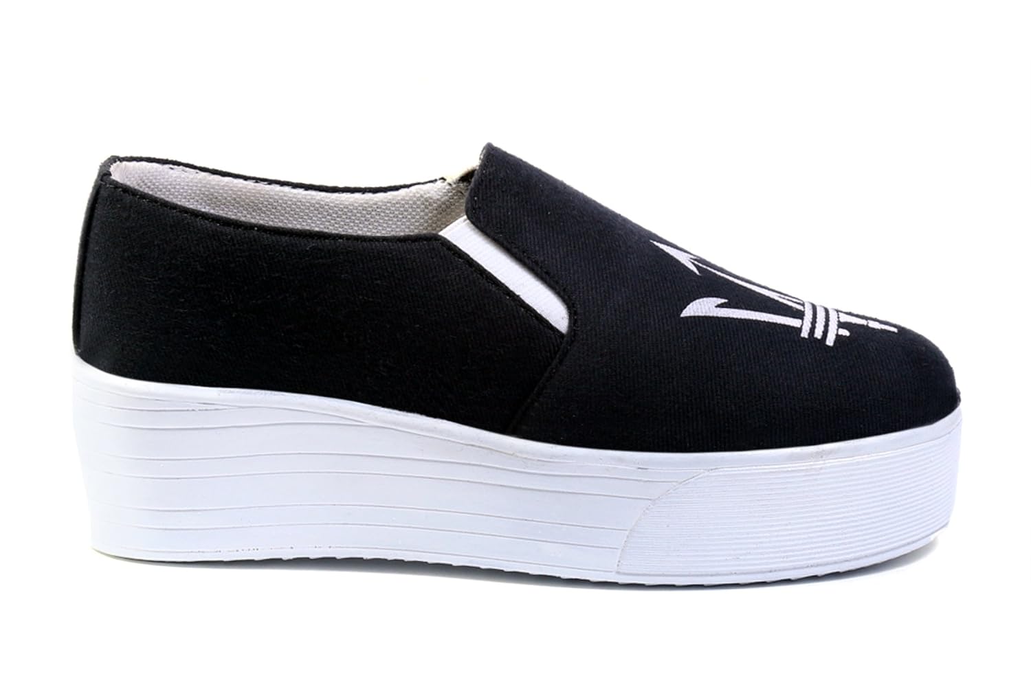 red rose women's black casual shoe