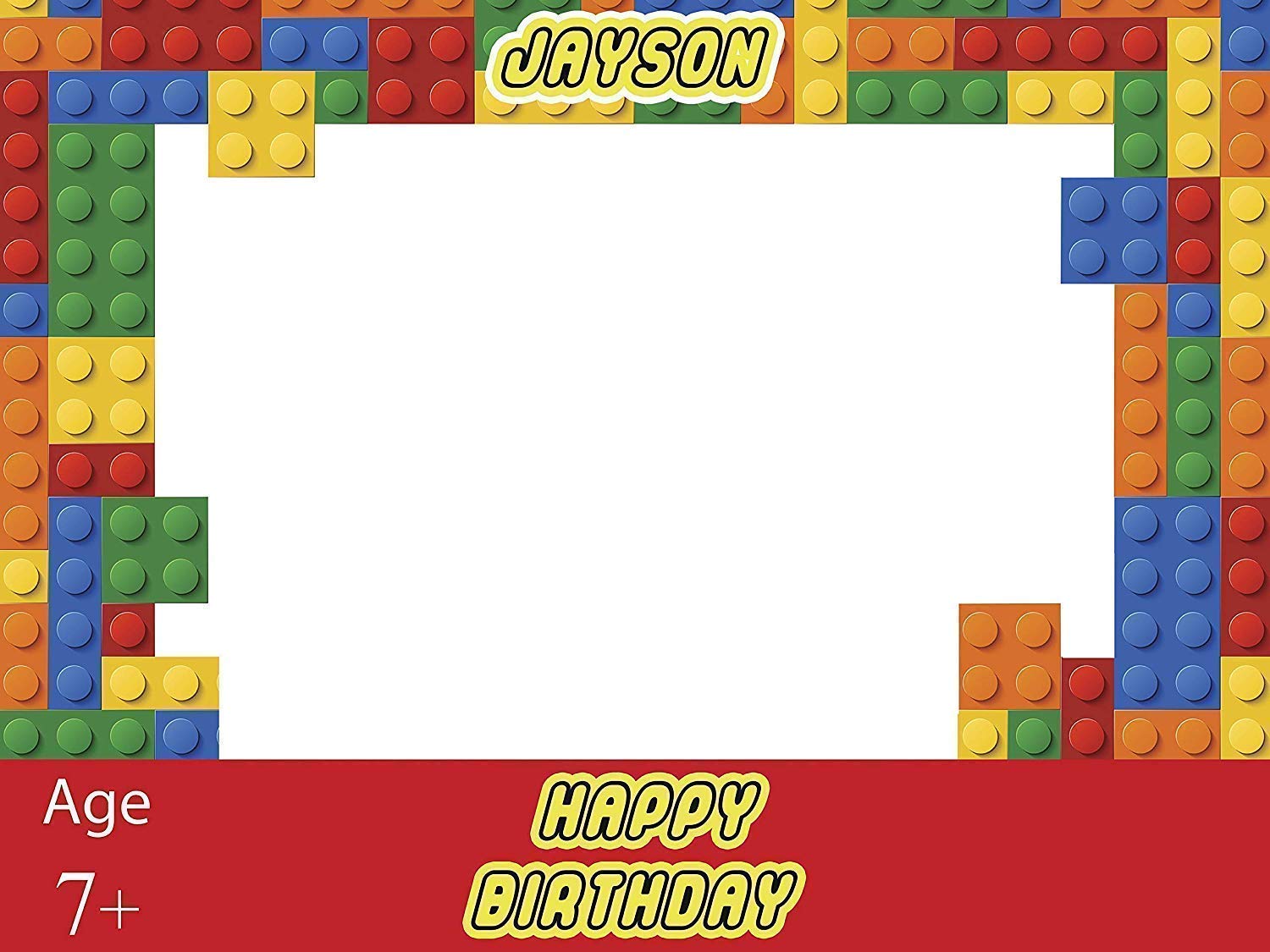 Buy Building Blocks Birthday Photo Booth Frame Size 24x36, 48x36