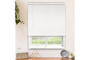 CHICOLOGY Blinds for Windows , Mini Blinds , Window Blinds , Door Blinds , Blinds & Shades , Camper Blinds , Mini Blinds for Windows , Horizontal Window Blinds , Gloss White , 48"W X 48"H