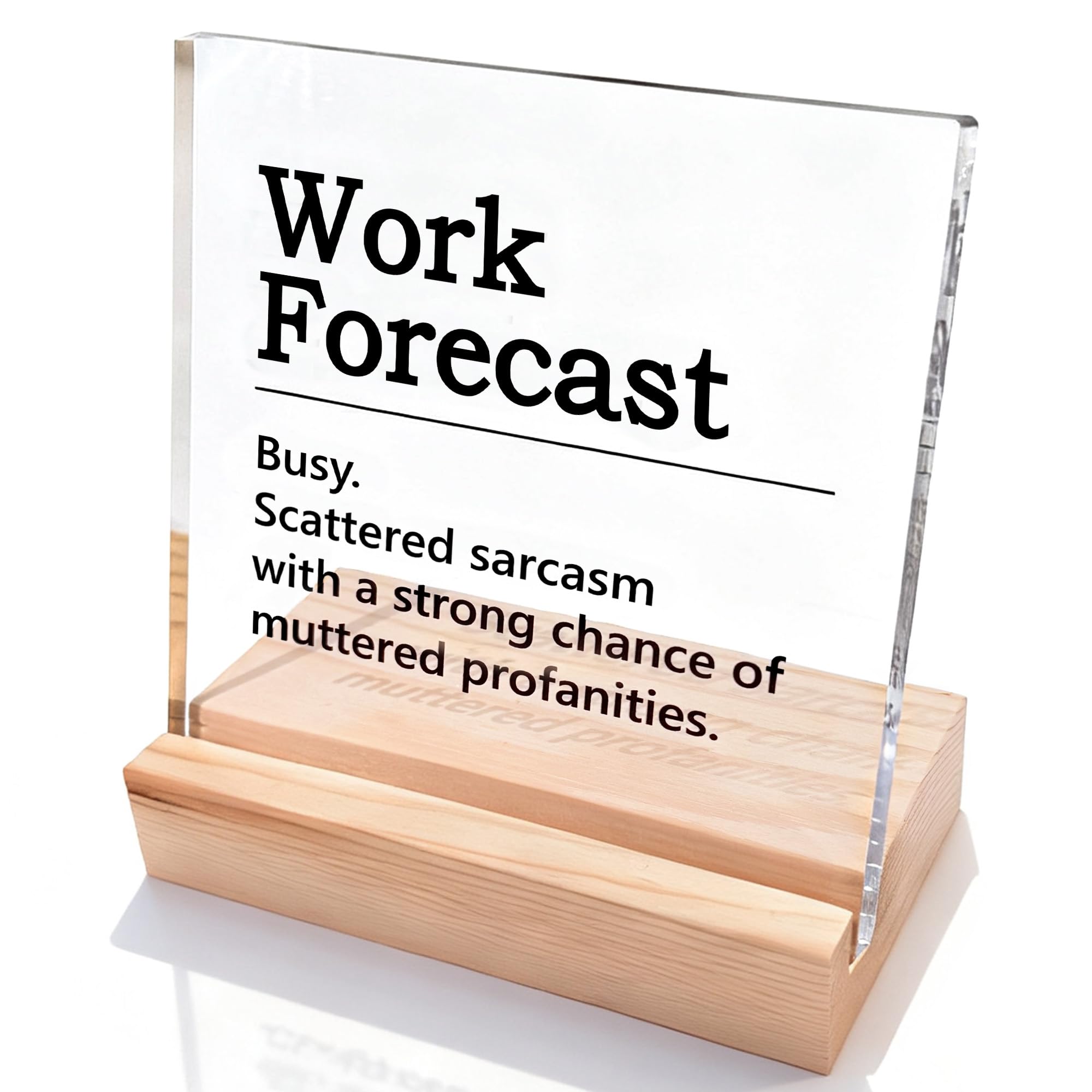 Boss Day Gift, Funny Boss Decor - Work Forecast Office Decor for Men and Women Coworkers, Humorous Desk Decorative Sign, Coworker Gifts, Sarcastic Cubicle Accessories for Work